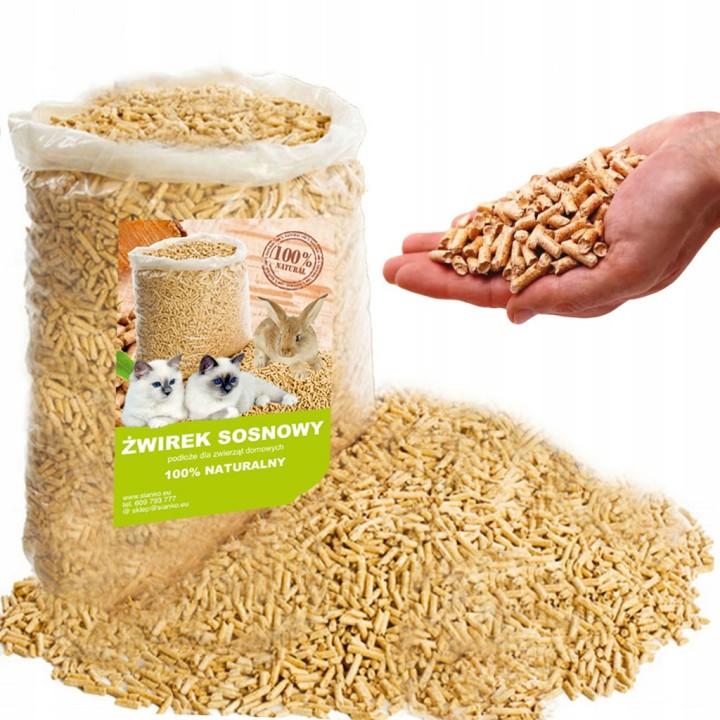 Pelet Żwirek dla Kotów Gryzoni Sosnowy 5Kg