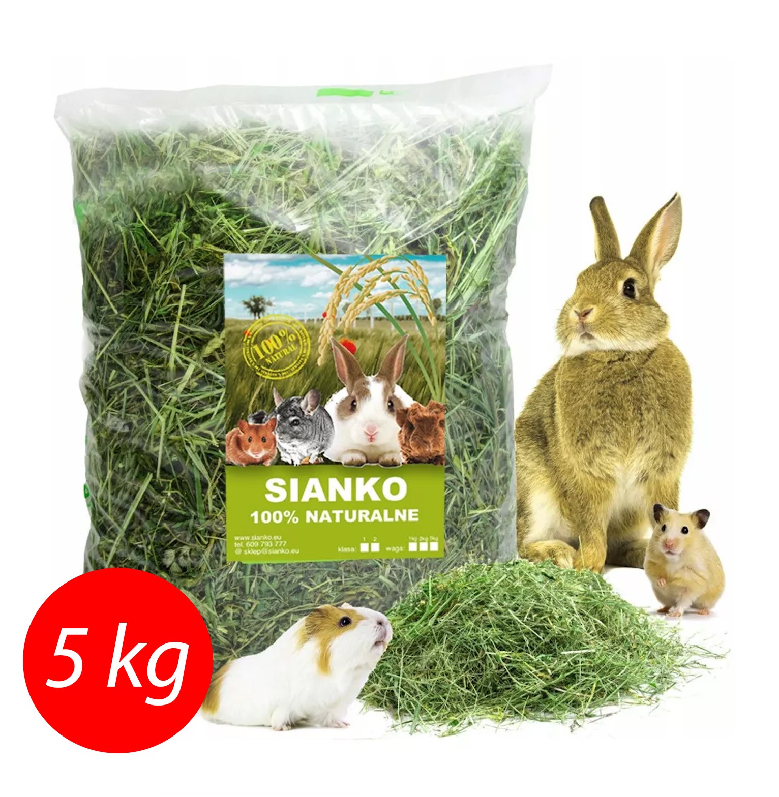 Sianko dla gryzoni 5 kg – naturalne, zdrowe, ekonomiczne i starcza na długo